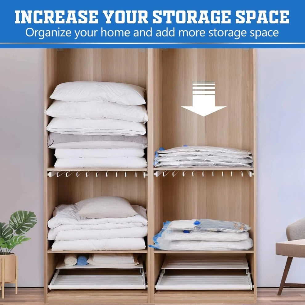 Vacuum Storage Bags Set of 5 with Hand Pump – Space Saver Compression Bags