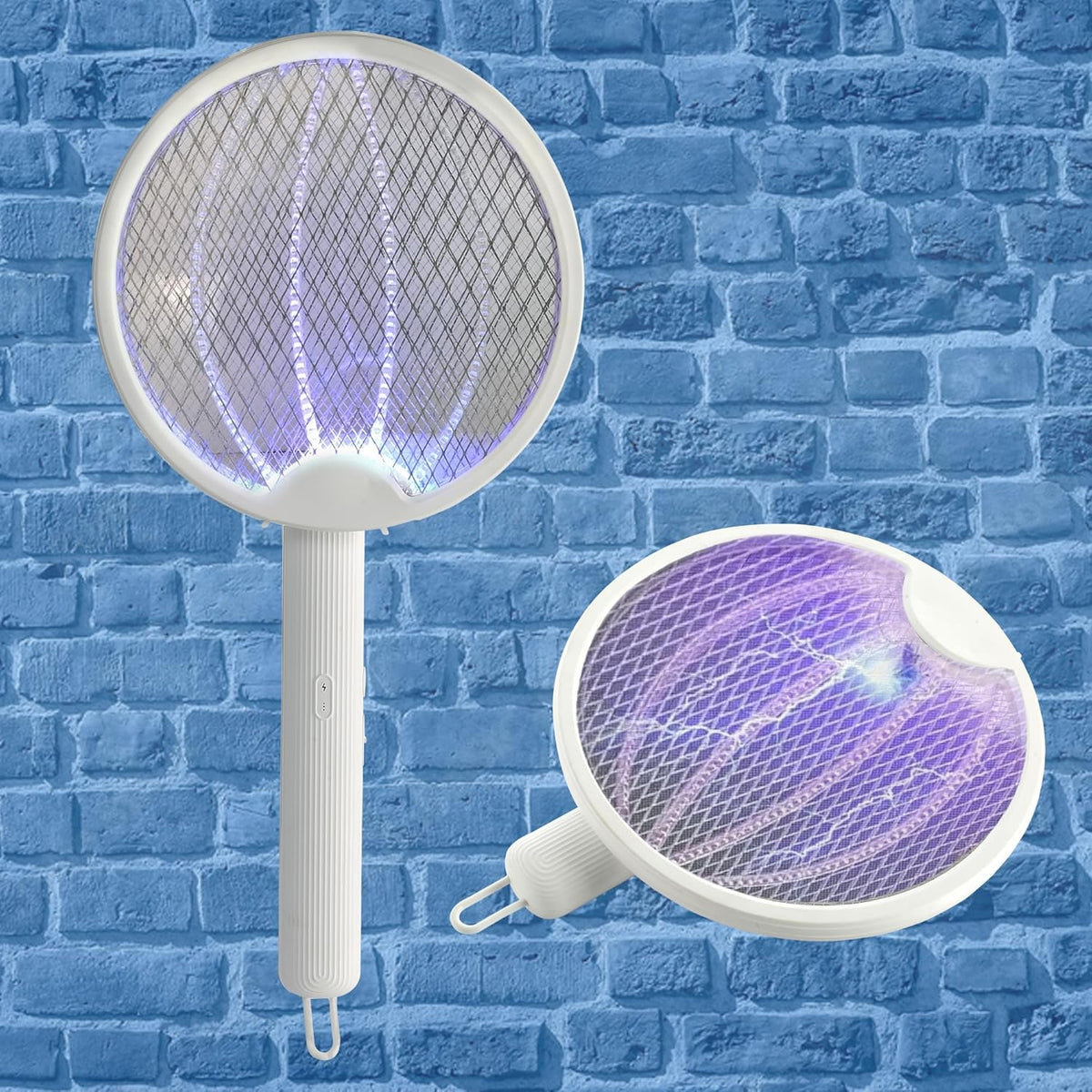 3-in-1 Rechargeable Mosquito Racket β Foldable Electric Bug Zapper with UV Light
