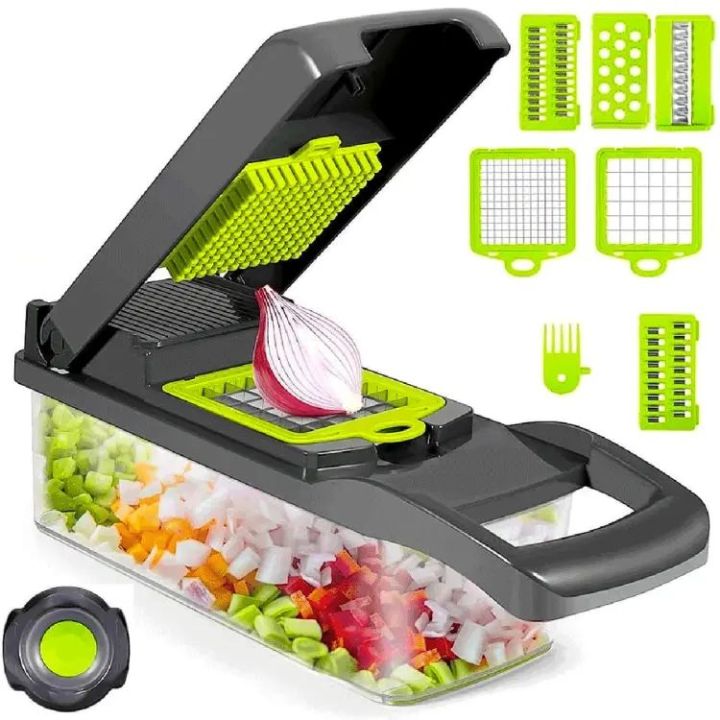 16-in-1 Vegetable Chopper β Multifunctional Dicer, Slicer, Grater & Shredder