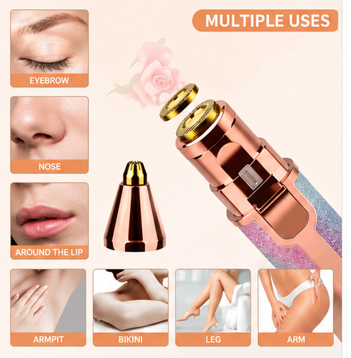 2-in-1 Eyebrow & Facial Hair Remover – Rechargeable Precision Trimmer
