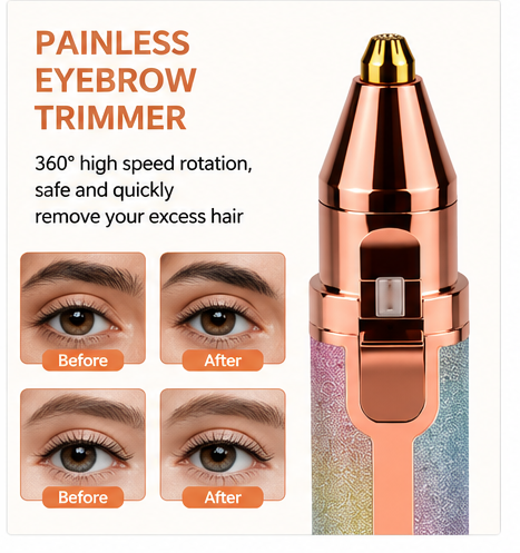 2-in-1 Eyebrow & Facial Hair Remover – Rechargeable Precision Trimmer