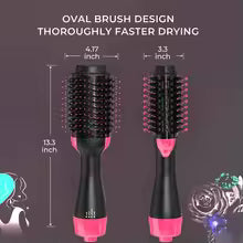 4-in-1 Hot Air Brush Hair Dryer – Straightener, Curler & Volumizer