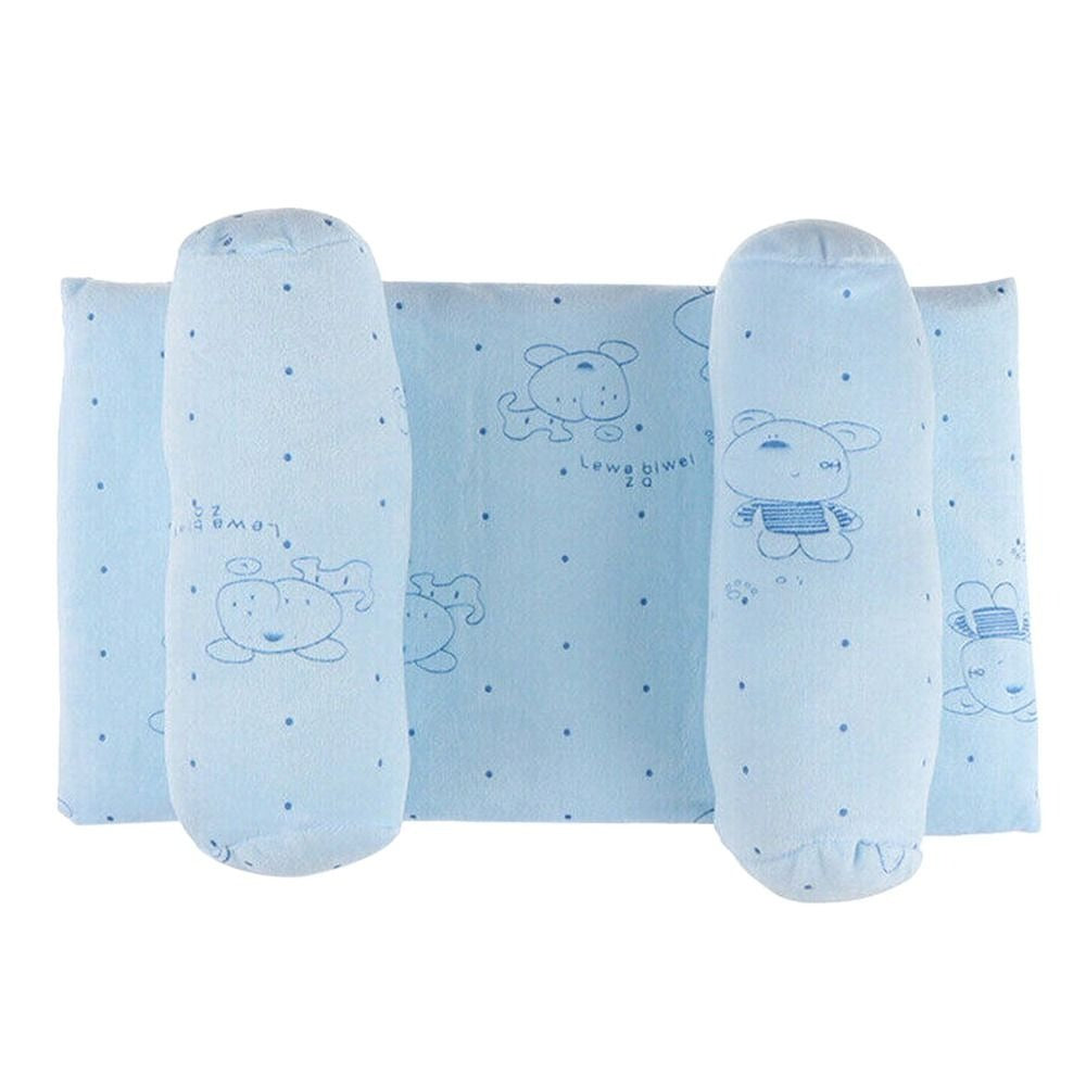 Soft Newborn Baby Head Shaping Pillow โ Breathable Portable Infant Cushion, Random Color & Design