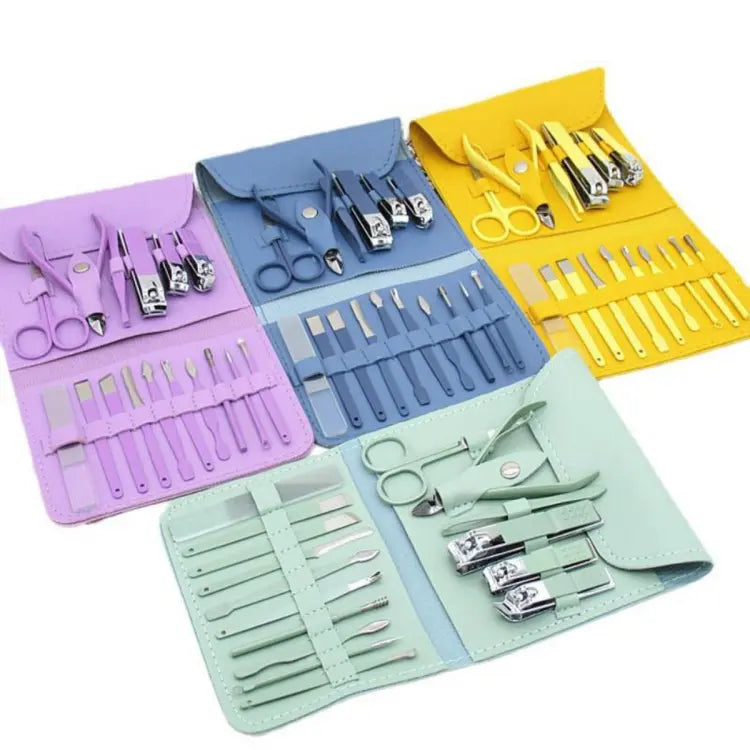 16-in-1 Nail Care Kit – Stainless Steel Manicure & Pedicure Tools Set