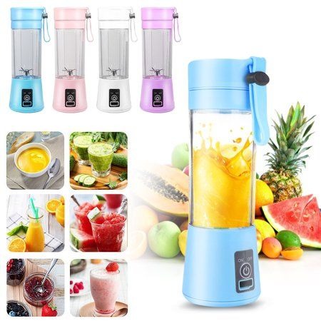Portable 6-Blade USB Rechargeable Blender – Mini Smoothie Maker & Personal Juicer