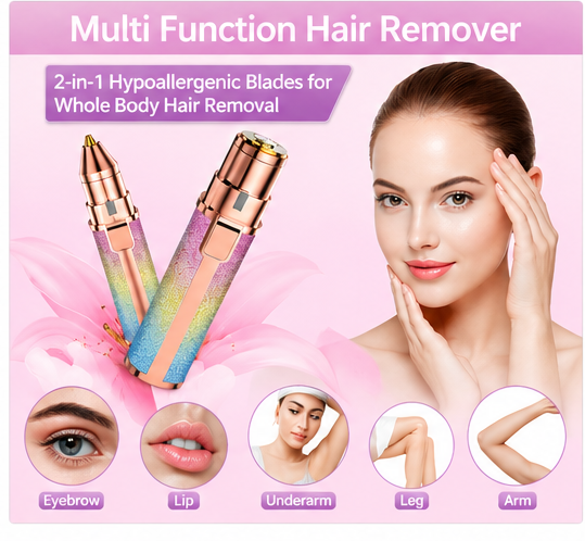 2-in-1 Eyebrow & Facial Hair Remover – Rechargeable Precision Trimmer