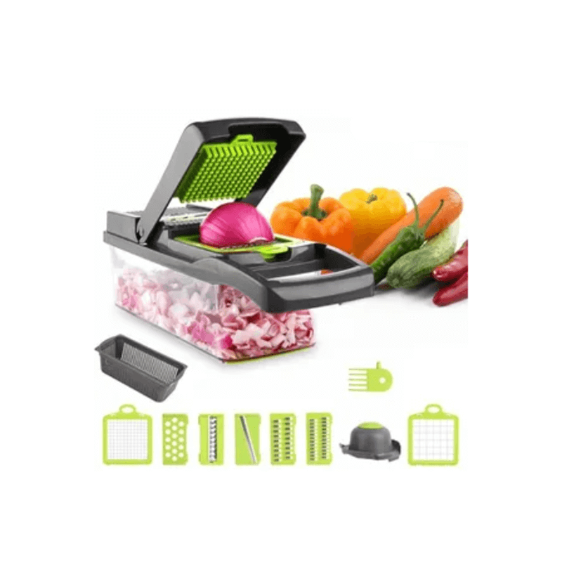 16-in-1 Vegetable Chopper – Multifunctional Dicer, Slicer, Grater & Shredder