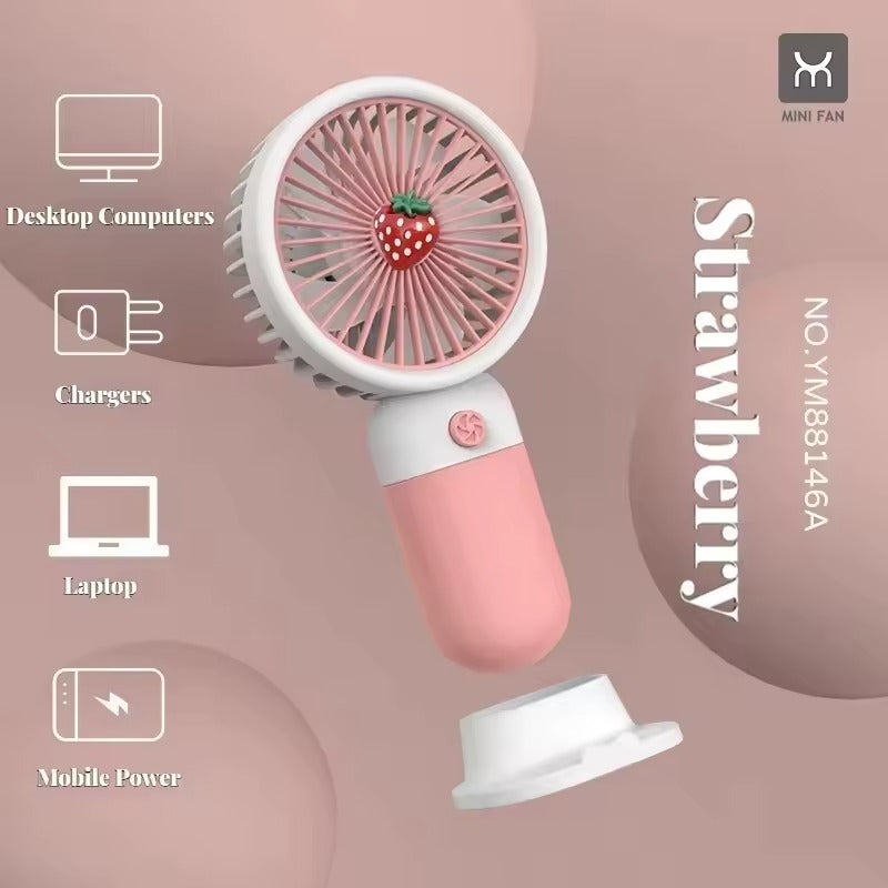 Rechargeable Mini Handheld Fan – Portable USB Cooling Fan for Kids & Travel