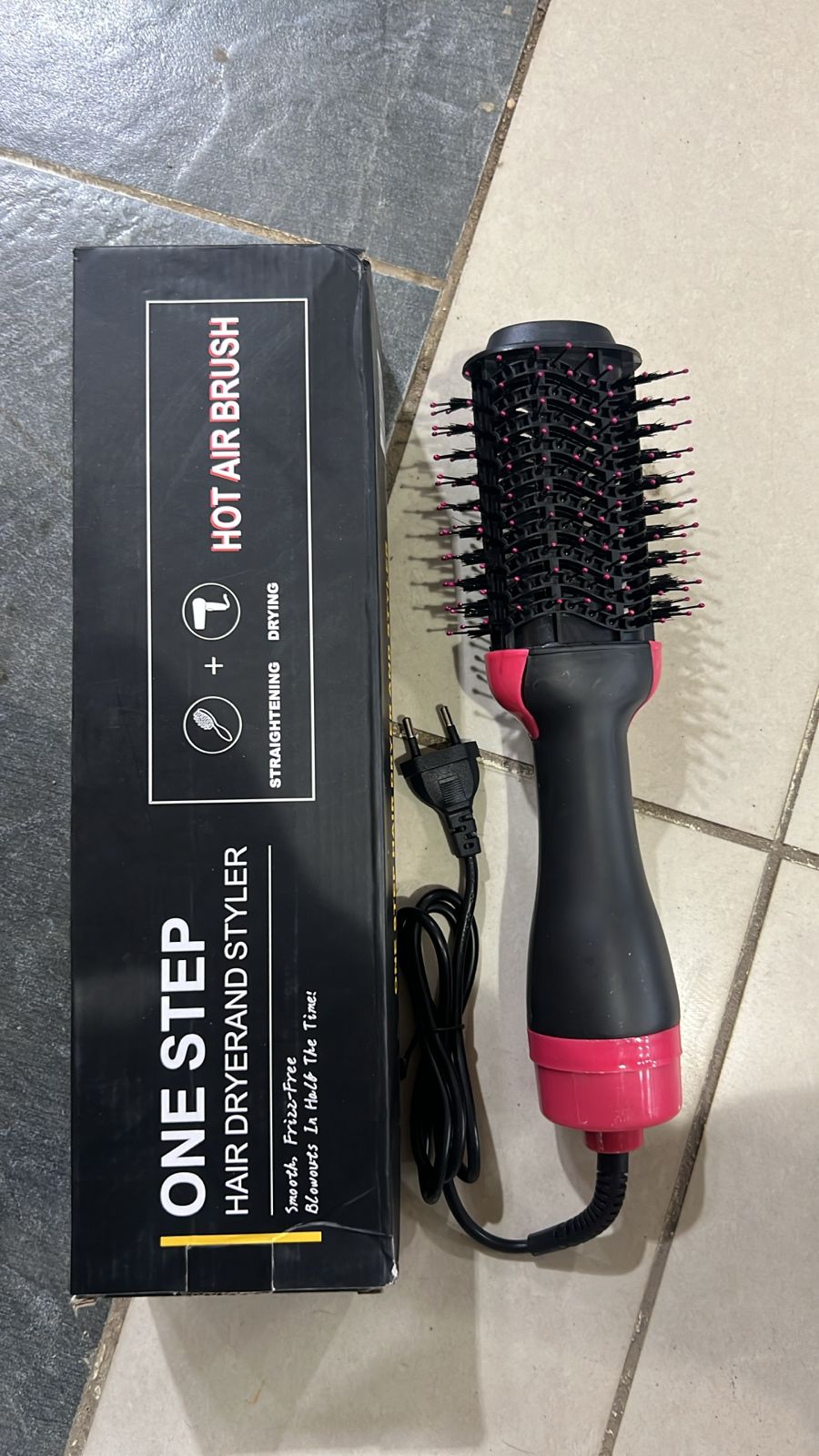 4-in-1 Hot Air Brush Hair Dryer – Straightener, Curler & Volumizer