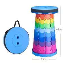 Heavy Duty Telescopic Folding Stool – Adjustable Portable Camping Chair